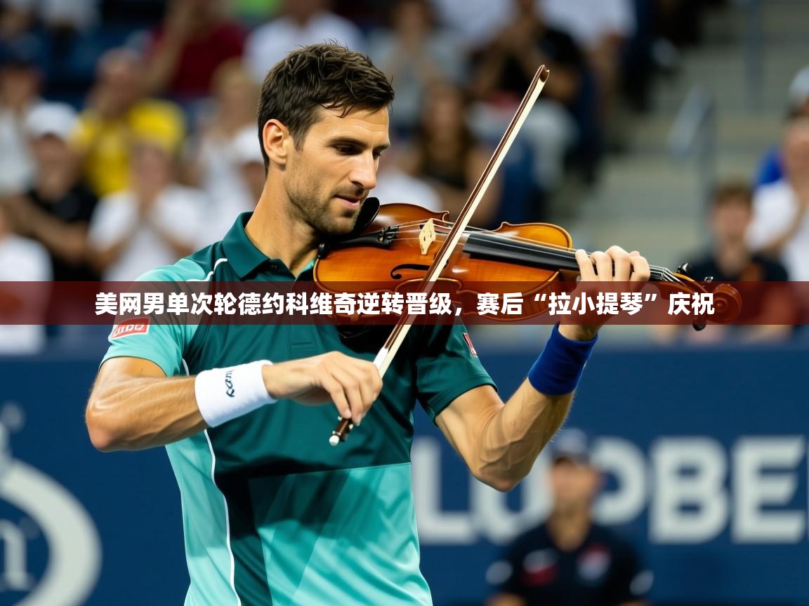 2025久游娱乐app下载美网男单次轮德约科维奇逆转晋级,赛后“拉小提琴”庆祝 第1张