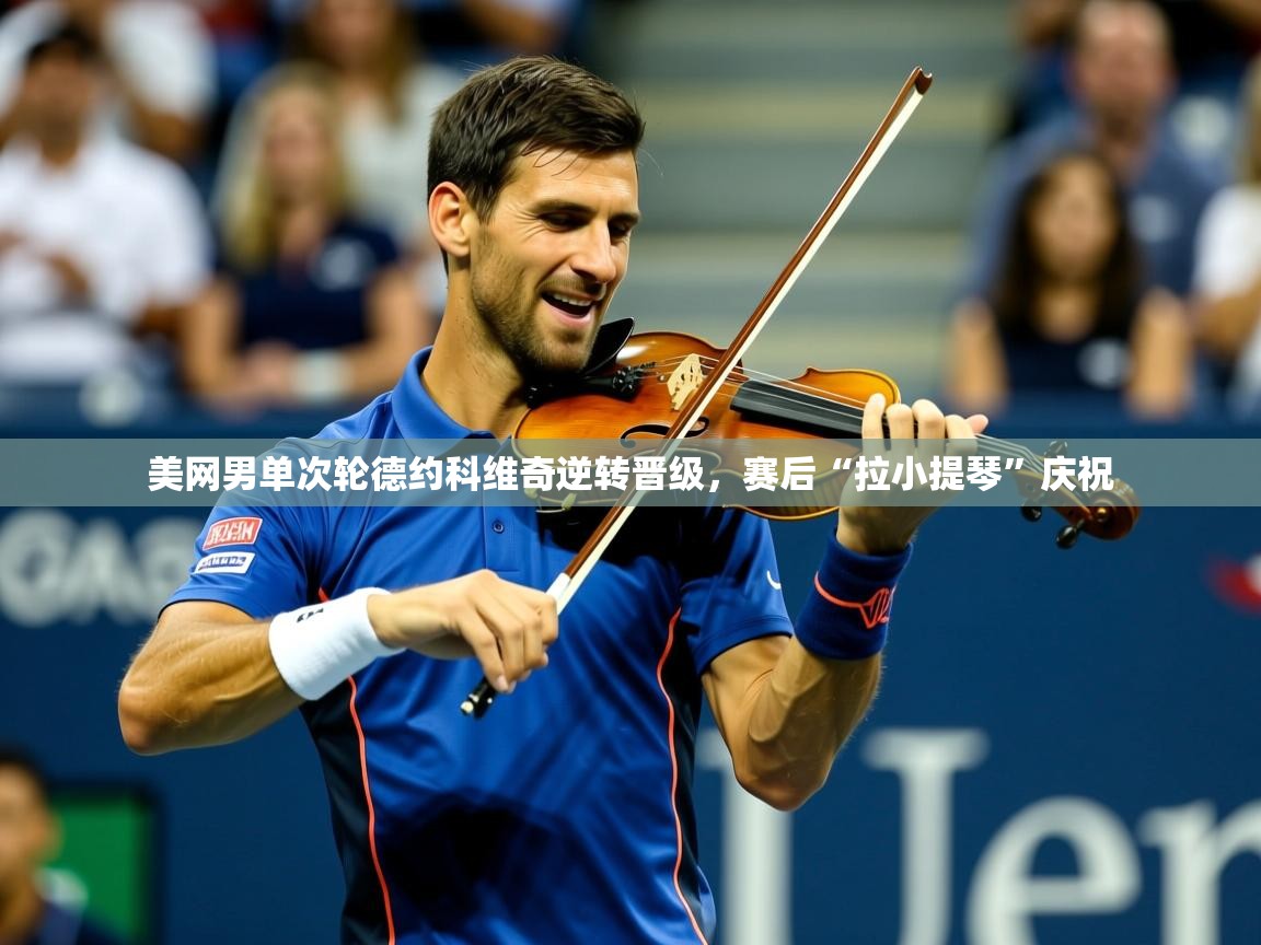 2025久游娱乐app下载美网男单次轮德约科维奇逆转晋级,赛后“拉小提琴”庆祝 第2张