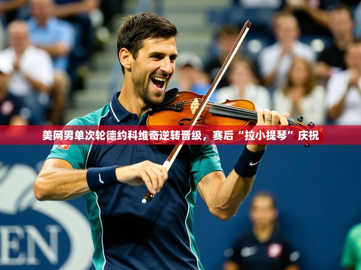 2025久游娱乐app下载美网男单次轮德约科维奇逆转晋级,赛后“拉小提琴”庆祝 第4张