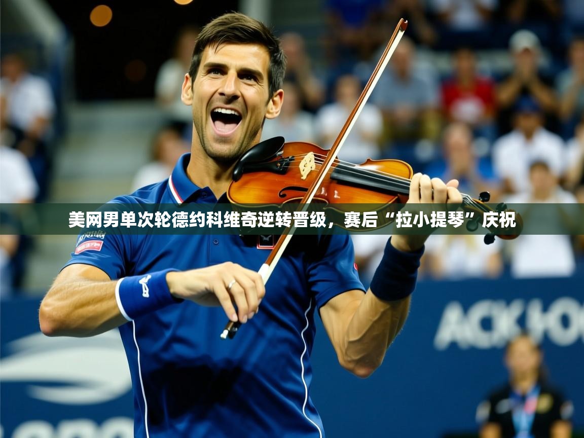 2025久游娱乐app下载美网男单次轮德约科维奇逆转晋级,赛后“拉小提琴”庆祝 第3张